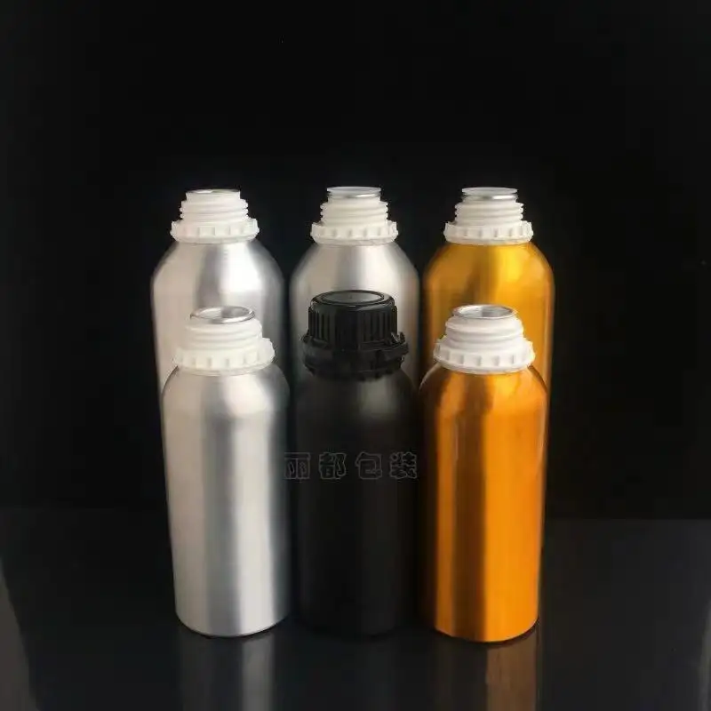 Kosmetische Aluminium flasche 100m 200ml 250ml 500ml 1000ml leere Aluminium flaschen behälter ätherische Öl flasche