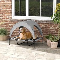 Lit de camping surélevé pour chien en tissu Oxford respirant et imperméable de style militaire pour l'extérieur