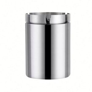 Cendrier personnalisé classique en acier inoxydable sans fumée, écologique, avec logo, vente en gros, cendrier de voiture coupe-vent à bord haut et à entonnoir - Product Image 4