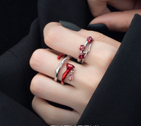 Bague ouverte ajustable en laiton plaqué or rose classique avec zircon, bijoux de mode pour femmes, vente en gros