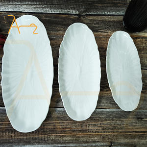 Offre spéciale <span class=keywords><strong>Plateau</strong></span> <span class=keywords><strong>de</strong></span> service ovale givré gaufré Sushi Poisson Fruits <span class=keywords><strong>de</strong></span> <span class=keywords><strong>mer</strong></span> Dessert Salade <span class=keywords><strong>de</strong></span> fruits Assiette à dîner en céramique Vaisselle <span class=keywords><strong>de</strong></span> restaurant - Product Image 2