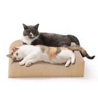 Meuble pour animaux de compagnie innovant 2-en-1 : griffoir ondulé empilable et transat pour chat