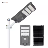 Lampadaire Solaire LED Intégré Multi-Modules de Diverses Tailles pour Extérieur, Lampe Routière Haute Puissance pour Autoroute et Allée