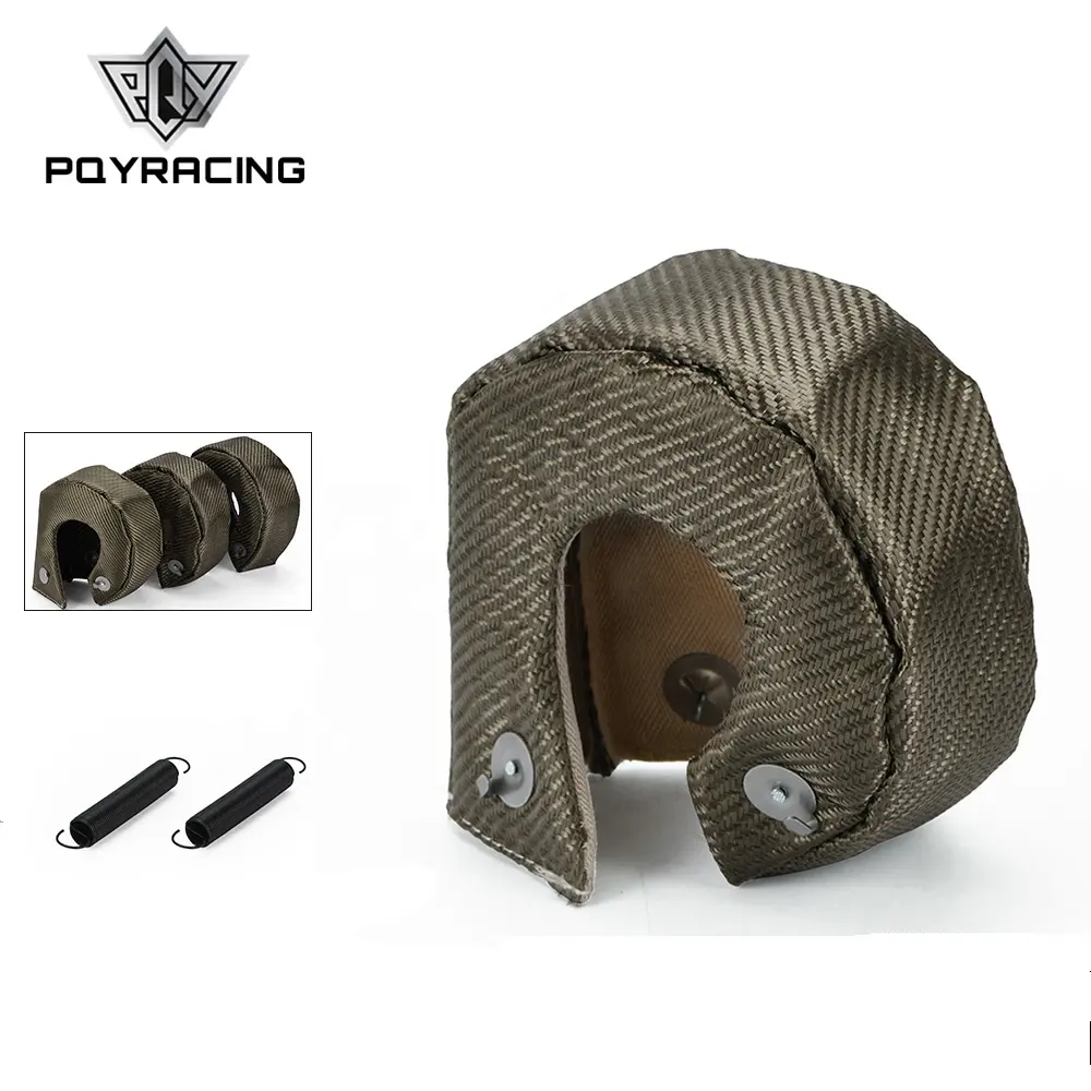 PQY-Manta turbo T3 de titanio 100%, protección de calor, compatible con t2, t25, t28, gt28, gt30, gt35 y la mayoría de turbo PQY-TBF03