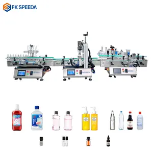 Bottle vial filling and labeling eye care and vc vial filling and capping machine salsa production line