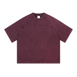 T-shirt en coton 100% de haute qualité, vintage, délavé à l'acide, coupe ample, épaules tombantes, manches courtes, décontracté, 230 grammes - Product Image 2