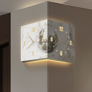 Horloge murale LED <span class=keywords><strong>Orsay</strong></span> Art sur mesure en gros, design moderne de luxe, œuvre d'art nature morte contemporaine, horloge lumineuse suspendue pour hôtel et salon - Product Image 5