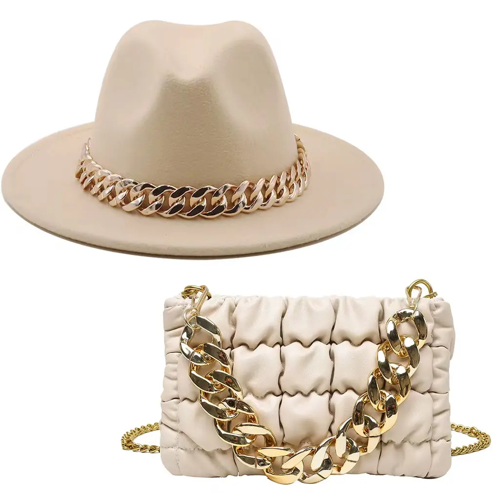 Ensemble porte-monnaie et chapeau assortis pour femmes, style Bandana, luxueux, assorti, tendance, collection