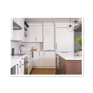 High quality wooden kitchen white cupboard set kitchen small kitchen design