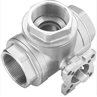 Vannes à boisseau sphérique en acier inoxydable 3 voies 1000WOG, filetage NPT femelle, type L/T, poignée manuelle pour eau, huile, gaz - Vente en gros usine