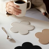 Sous-verre de style nordique créatif en forme de fleur, résistant à la chaleur, pour tasses à café, bar et restaurant