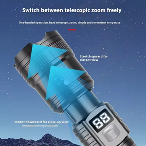 Powerful Multifunctional Digital Display Zoom LED <b>Flashlight</b> Portable with Long Range Type-C Charging for Camping - Product Image 4