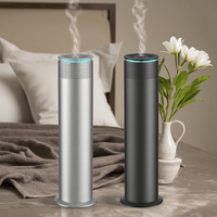 Grossiste Hôtel de luxe Diffuseur intelligent d'arômes sans eau pour tour d'huiles essentielles Diffuseur d'arômes cylindrique noir argenté pour métal