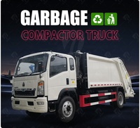 Camion compacteur de déchets Howo 7CBM, camion de collecte des déchets, prix d'usine