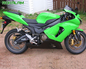 Carénage de moto Pour <span class=keywords><strong>Kawasaki</strong></span> <span class=keywords><strong>Ninja</strong></span> ZX-6R 2005 <span class=keywords><strong>2006</strong></span> ZX 6R 636 <span class=keywords><strong>ZX6R</strong></span> 05 06 ZX636 Mode Vert Carénages Noirs kit - Product Image 1