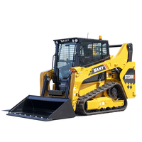 Chargeuse compacte SANY 4,68T avec moteur Yanmar pour la manutention de matériaux de construction et la rétrocaveuse de tracteur