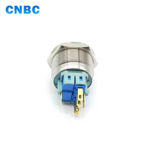 5A IP67 25mm High Quality Momentary Self-locking Illuminated Led Metal Push Button Switch With Symbols