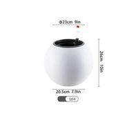Pot Plastik Dekoratif Modern Bulat Gaya Nordic, Penyerap Air Otomatis, untuk Tanaman Rumah & Taman