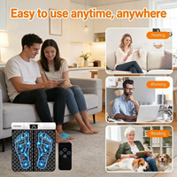 Tapis de massage des pieds EMS portable, rechargeable, télécommande sans fil, 12 modes, 36 niveaux, pour la maison, le bureau et les voyages