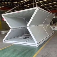 Maison préfabriquée pliable chinoise et maison conteneur modulaire pliable temporaire de 20 pieds et 40 pieds, type X-Folding
