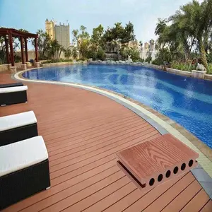 Anti-Uv Wpc Decking kompozit zemin etrafında su geçirmez yüzme havuzu güverte