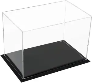 Clear Acrylic Display Case Countertop Box Cube Organizer Stand For Action Figures Toys Collectibles