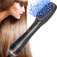 Brosse à cheveux ionique à air chaud 1200W, brosse sèche-cheveux en céramique, 3 températures, 2 vitesses, séchage rapide pour salon et maison