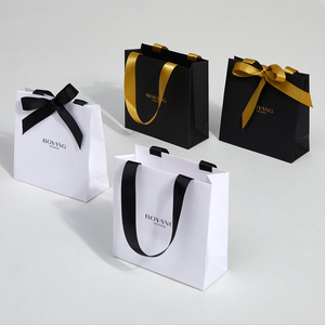 Bolsa de Papel Kraft de Regalo de Lujo con Impresión Personalizada Boyang, Bolsa de Compras para Joyería - Product Image 4