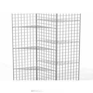 Estante Triangular Cromado de Zinc para Panel de Rejilla, Estantes de Exhibición de Altura Ajustable de Primera Calidad para Uso en Interiores y Exteriores - Product Image 2