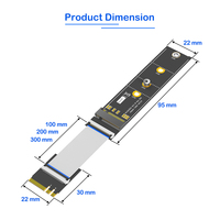 M. 2 Nvme SSD tarjeta adaptadora clave M a clave A + E interfaz PCB Cable de extensión para escritorio Nvme tarjeta adaptadora