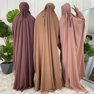 6493# Currently Trending One Piece Full Length Jilbab Prayer Abaya High Quality Nida Kimono Dresses for Muslim Ladies - Product Image 6