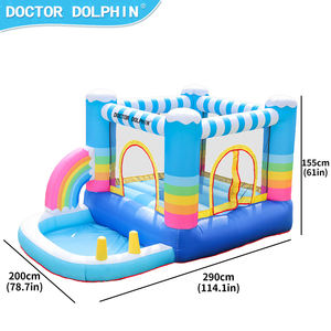 Aire inflable al aire libre para niños Sunny Rainbow Jumping Castle Slide Bouncer House Castillo hinchable para niños - Product Image 5