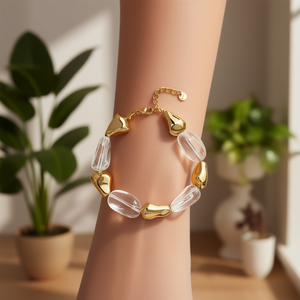 สร้อยข้อมือแฟชั่น สแตนเลสสตีล 316L ชุบทอง PVD ดีไซน์แบบโซ่ ทนทาน เป็นมิตรต่อสิ่งแวดล้อม - Product Image 3