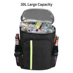 Wholesale Waterproof Picnic Reusable Large Capacity Black Insulated Lunch <b>Backpack</b> Basket with Custom Logo Printed - Product Image 3