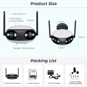 4Mp Dual Lens Super Wide Angle Panoramic Dome Camera Indoor <strong>Binocular</strong> Spotlight Night Vision Motion Detection Wi-Fi Connectivity - Product Image 6