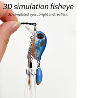 WEI Water Surface Double-section Rock Fat Z Leurre Appât Avec Paillettes En Option Mini Flottant Crankbait