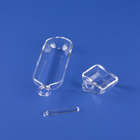 Bac en verre de quartz de haute pureté, semi-circulaire à fond plat, à double anse, personnalisé en usine, résistant aux hautes températures pour la soudure
