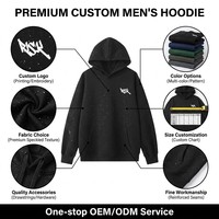 Hoodie Unisex Musim Dingin Bordir Rhinestone 100% Katun Fleece Oversized Loose Fit Berkilau Bling Streetwear Logo Grafis Kustom