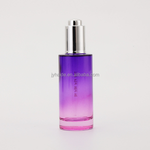 30 ml mor cam şişe için bir ölçek pipet ve meme özü yağı serumu ile işaretlenmiş 18mm 18/415 alüminyum kabuk basın damlalık. - Product Image 1