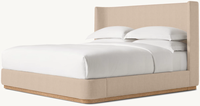 Ensemble de Meubles de Chambre Haut de Gamme Personnalisé, Style Moderne, en Bois Fait à la Main, Lit Queen Size