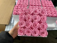 Usine BX-1 Personnaliser Fleur Éternelle Rose Préservée Dans Une Boîte Cadeau Carrée pour Cadeau de Fête des Mères