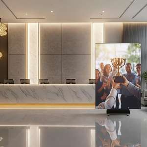 Écran LED double face à trois plis pour publicité et diffusion en direct de matchs de football en intérieur - Product Image 5