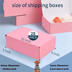 Small Business <strong>Pink</strong> Corrugated Cardboard <strong>Gift</strong> Boxes 10x8x3 Inches for Mailing &amp; Storing Fur <strong>Gift</strong> Wrapping - Product Image 2