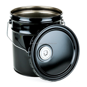 Bidon en métal bleu imprimé ZM 25L, seau étanche antivol <span class=keywords><strong>antirouille</strong></span> pour le stockage de peinture industrielle - Product Image 5
