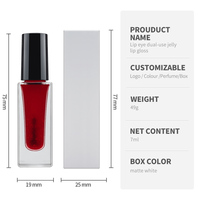Gloss à lèvres brillant Source Factory, léger, portable, logo personnalisable, tube de gloss à lèvres mignon