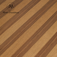 Table basse carrée moderne rétro, table basse en bois plaqué à rayures verticales bicolores, table centrale pour salon