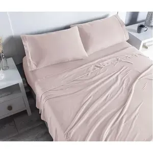 Sábanas de Algodón Transpirables de Tamaño King en Color Rosa Dulce para Cama, Aptas para Todas las Estaciones - Product Image 3