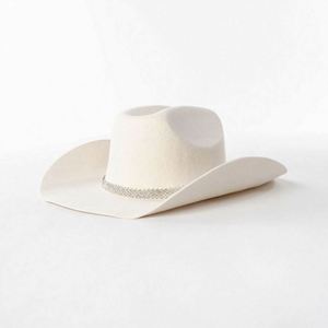 Wholesale 2024 Luxury Rhinestone <b>Band</b> Chapeau Western Wide Brim Fedora Custom Logo Women Cowboy <b>Hats</b> Travel Party Four Seasons - Product Image 3