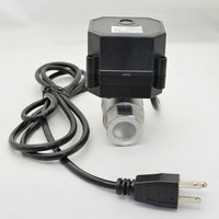 Vanne à boisseau sphérique Tonheflow DN25 SS304 AC115V OEM, vanne électrique motorisée normalement fermée avec prise AWG