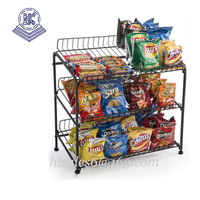 Présentoir de comptoir métallique pour barres chocolatées, biscuits et sucettes – Idéal pour la promotion de snacks en magasin